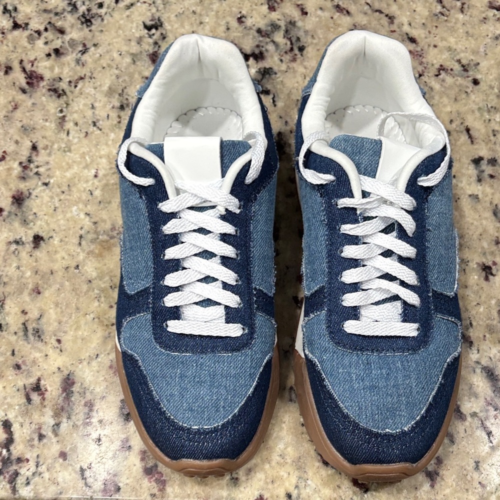 Women’s ladies denim Jean shoes sneakers casual shoe